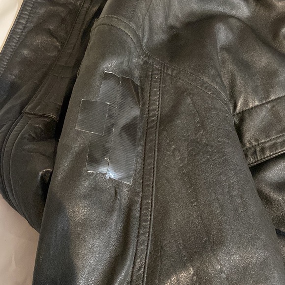 Vintage leather jacket cosa nova with hood in fair condition large - Picture 10 of 12